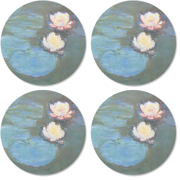 Water Lilies #2 Coaster Round Rubber Back - Apvl