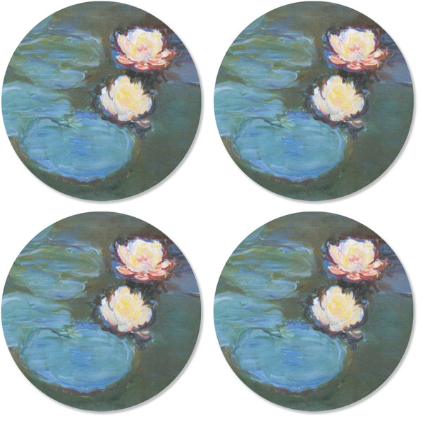 Water Lilies #2 Coaster Round Rubber Back - Apvl
