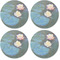 Water Lilies #2 Coaster Round Rubber Back - Apvl