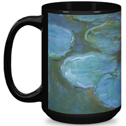 Water Lilies #2 15 Oz Coffee Mug - Black