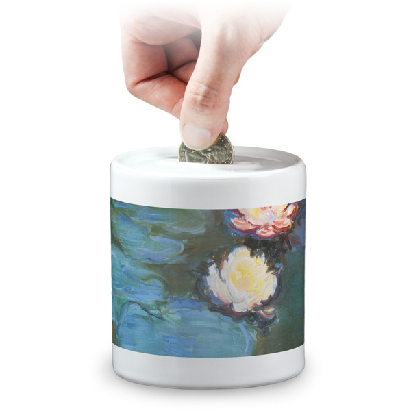 Custom Water Lilies #2 Coin Bank