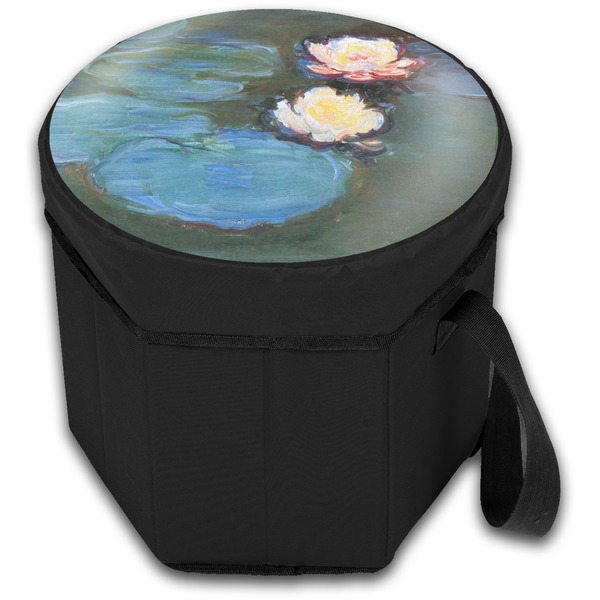 Water Lilies #2 Collapsible Personalized Cooler & Seat (Closed)