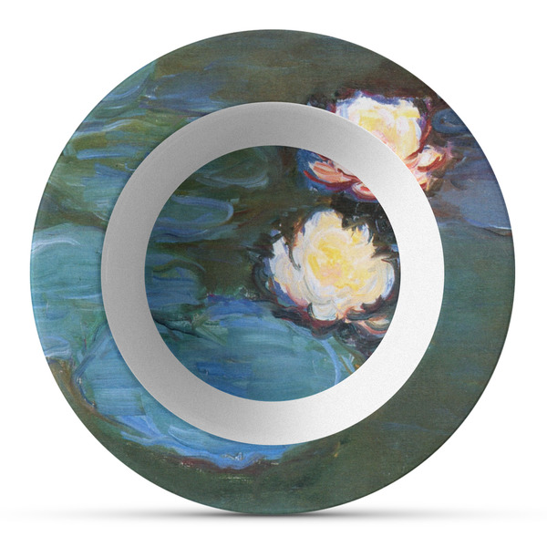 Custom Water Lilies #2 Plastic Bowl - Microwave Safe - Composite Polymer