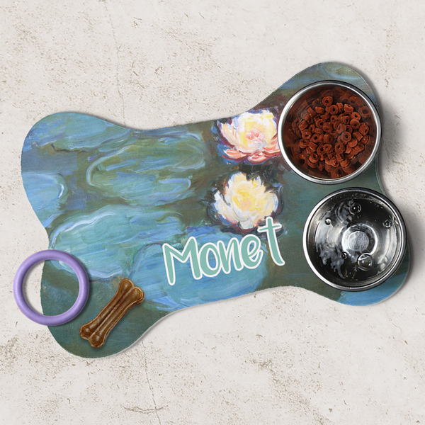 Water Lilies #2 Dog Bone Shaped Mat Lifestyle