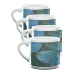 Water Lilies #2 Double Shot Espresso Cups - Set of 4