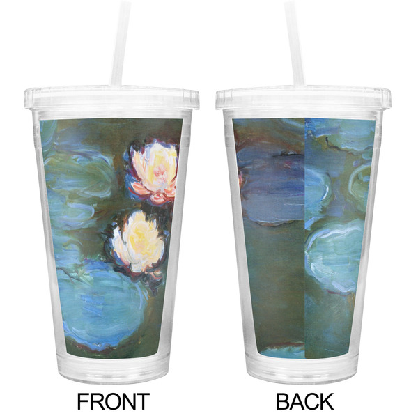 Water Lilies #2 Double Wall Tumbler with Straw - Approval