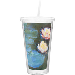 Water Lilies #2 Double Wall Tumbler with Straw