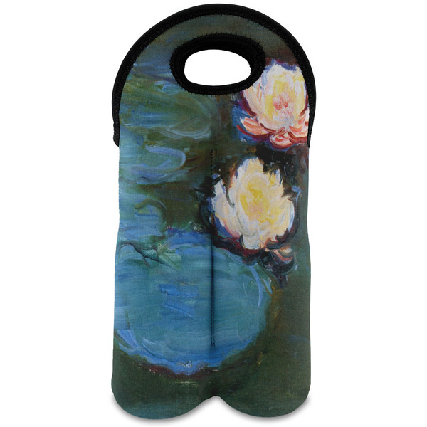 Custom Water Lilies #2 Wine Tote Bag (2 Bottles)