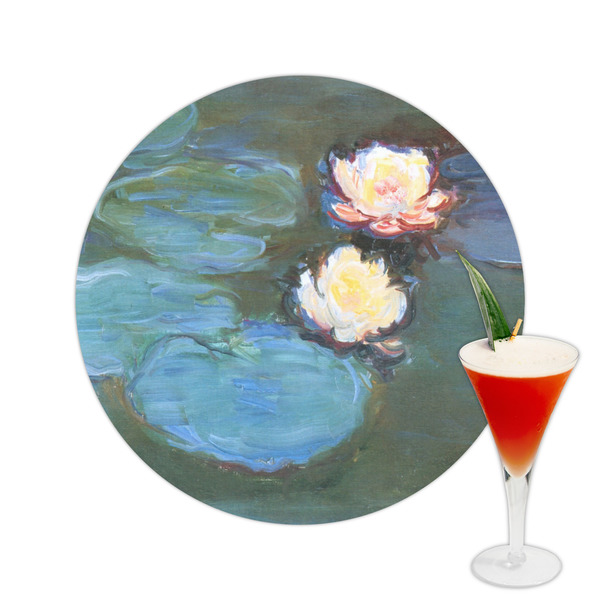 Custom Water Lilies #2 Printed Drink Topper -  2.5"