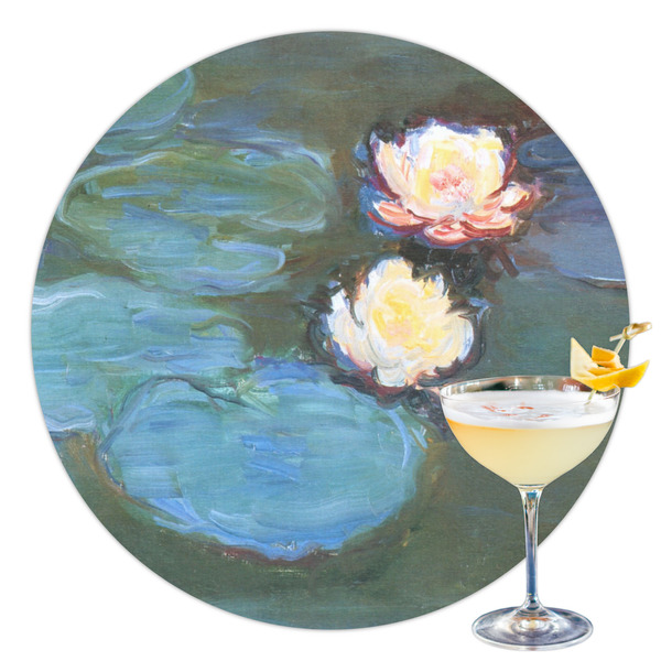 Custom Water Lilies #2 Printed Drink Topper - 3.5"