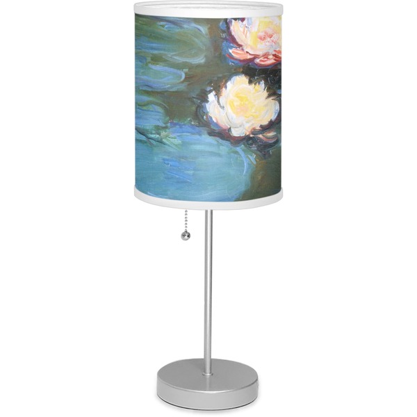 Custom Water Lilies #2 7" Drum Lamp with Shade Polyester