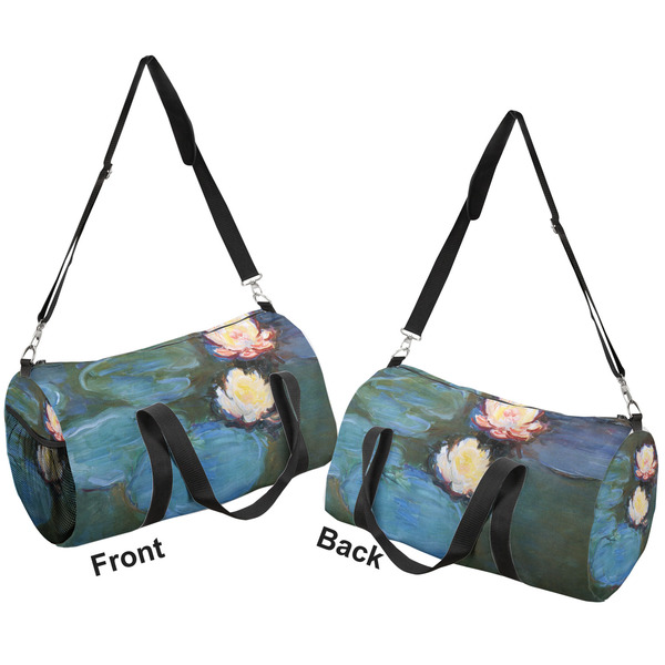 Water Lilies #2 Duffle bag large front and back sides