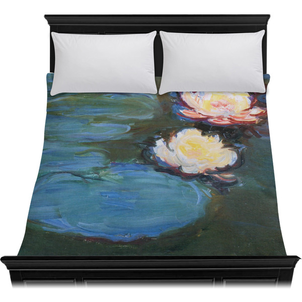 Water Lilies #2 Duvet Cover - Queen - On Bed - No Prop