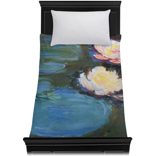 Water Lilies #2 Duvet Cover - Twin XL - On Bed - No Prop