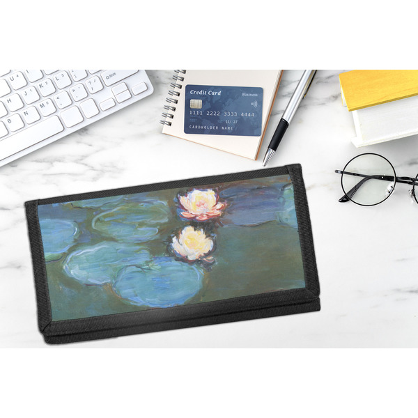 Water Lilies #2 DyeTrans Checkbook Cover - LIFESTYLE