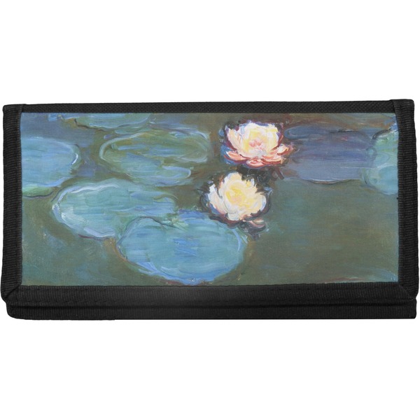 Custom Water Lilies #2 Canvas Checkbook Cover