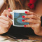 Water Lilies #2 Espresso Cup - 6oz (Double Shot) LIFESTYLE (Woman hands cropped)