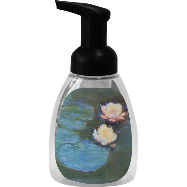 Custom Water Lilies #2 Foam Soap Bottle - Black