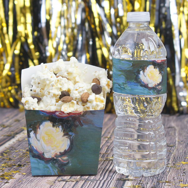 Water Lilies #2 French Fry Favor Box - w/ Water Bottle