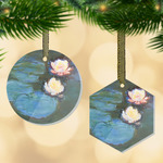 Water Lilies #2 Flat Glass Ornament