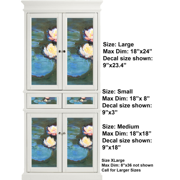 Water Lilies #2 Full Cabinet (Show Sizes)