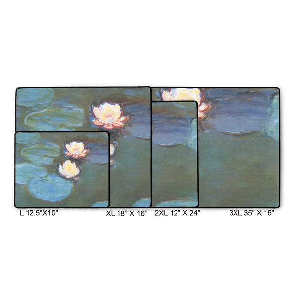 Water Lilies #2 Gaming Mats - SIZE CHART