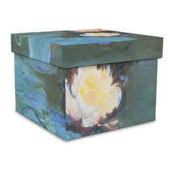Water Lilies #2 Gift Box with Lid - Canvas Wrapped - Large