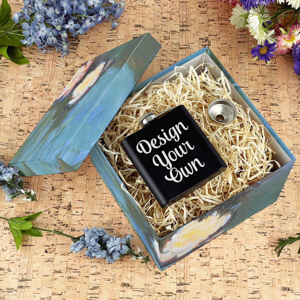 Water Lilies #2 Gift Boxes with Lid - Canvas Wrapped - Large - In Context