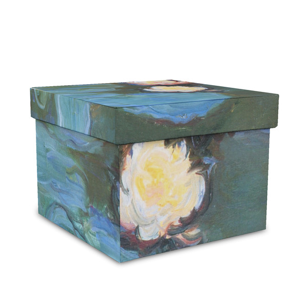 Custom Water Lilies #2 Gift Box with Lid - Canvas Wrapped - Medium