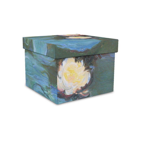 Custom Water Lilies #2 Gift Box with Lid - Canvas Wrapped - Small