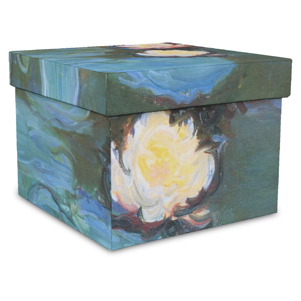 Custom Water Lilies #2 Gift Box with Lid - Canvas Wrapped - X-Large