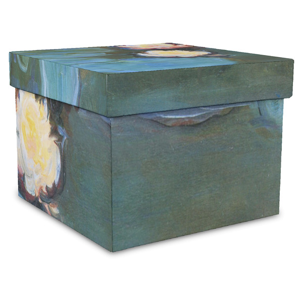 Custom Water Lilies #2 Gift Box with Lid - Canvas Wrapped - XX-Large