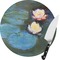 Water Lilies #2 Round Glass Cutting Board