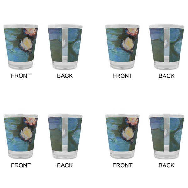 Water Lilies #2 Glass Shot Glass - Standard - Set of 4 - APPROVAL