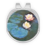 Water Lilies #2 Golf Ball Marker - Hat Clip - Silver