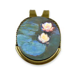 Water Lilies #2 Golf Ball Marker - Hat Clip - Gold
