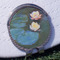 Water Lilies #2 Golf Ball Marker Hat Clip - Silver - Front