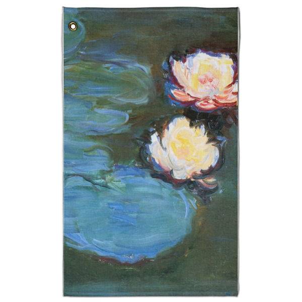 Custom Water Lilies #2 Golf Towel - Poly-Cotton Blend - Large