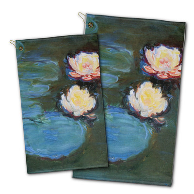 Water Lilies #2 Golf Towel - Poly-Cotton Blend