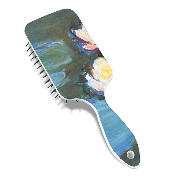 Water Lilies #2 Hair Brush - Angle View
