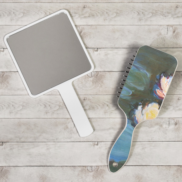 Water Lilies #2 Hair Brush - In Context