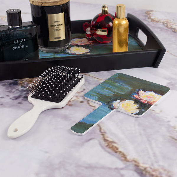 Water Lilies #2 Hand Mirror - With Hair Brush