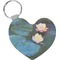 Water Lilies #2 Heart Plastic Keychain
