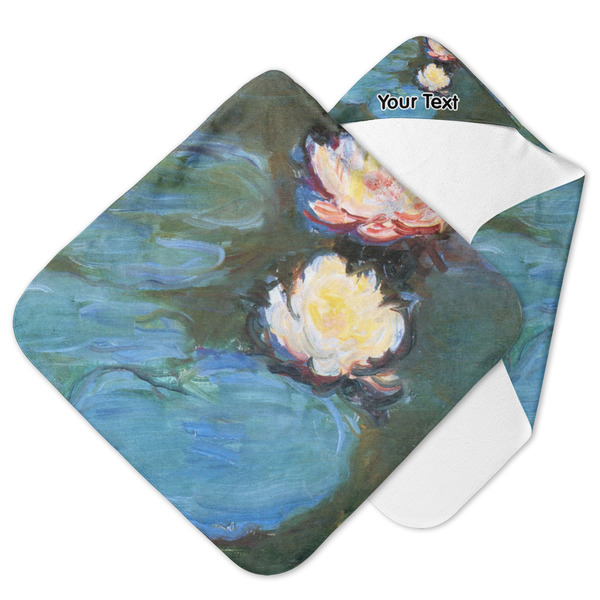 Custom Water Lilies #2 Hooded Baby Towel