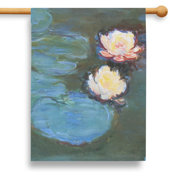 Custom Water Lilies #2 28" House Flag - Double Sided