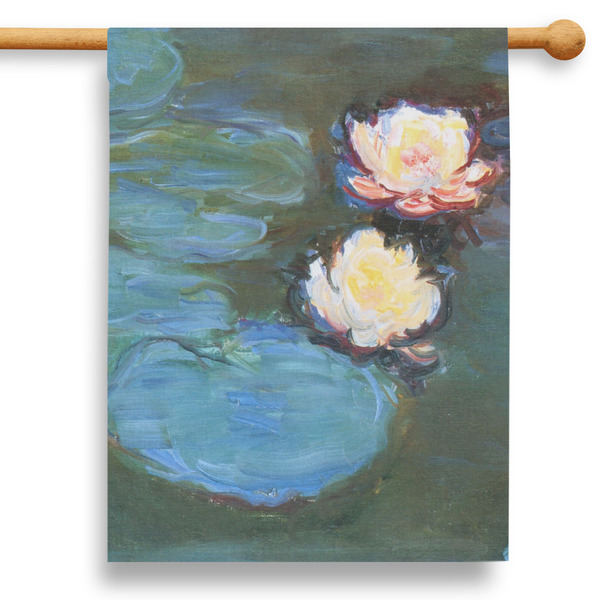 Custom Water Lilies #2 28" House Flag - Single Sided