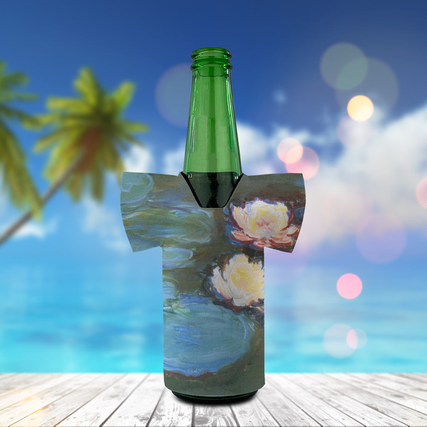 Water Lilies #2 Jersey Bottle Cooler - LIFESTYLE