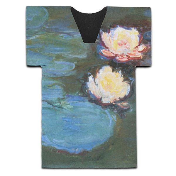 Water Lilies #2 Jersey Bottle Cooler - Set of 4 - FRONT (flat)
