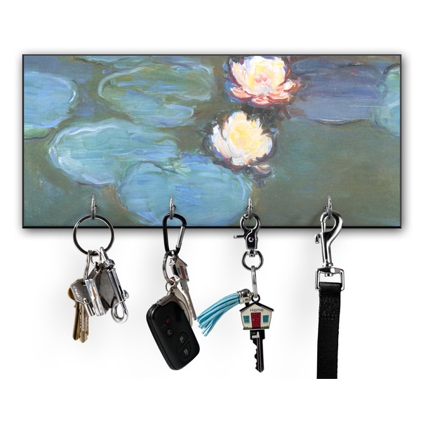 Custom Water Lilies #2 Key Hanger w/ 4 Hooks
