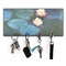 Water Lilies #2 Key Hanger w/ 4 Hooks & Keys